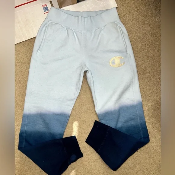 Champion Reverse Weave Ombré Tye Dye Blue Joggers - Picture 7 of 11